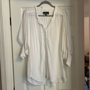 Nanette Lepore White 3/4 Sleeve Blouse